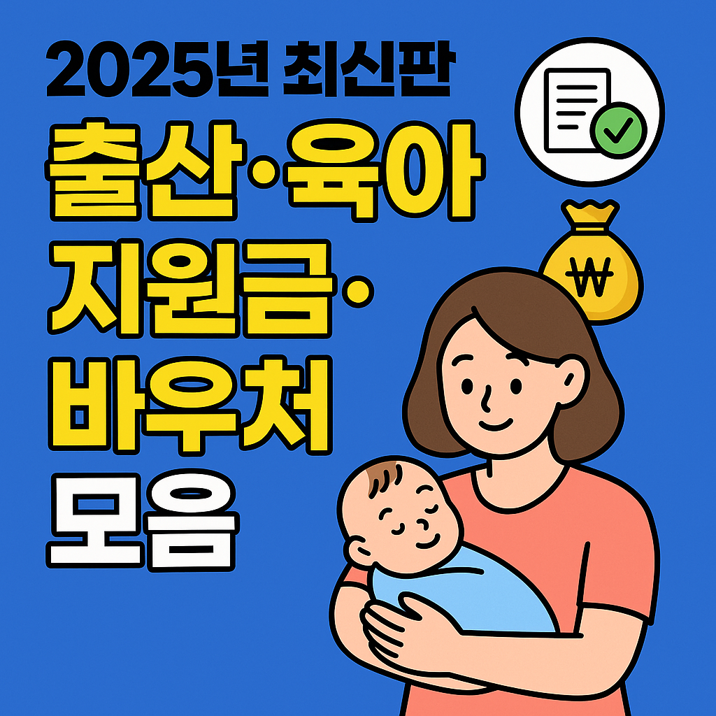 2025년 최신판 출산&middot;육아 지원금 &middot; 바우처 모음