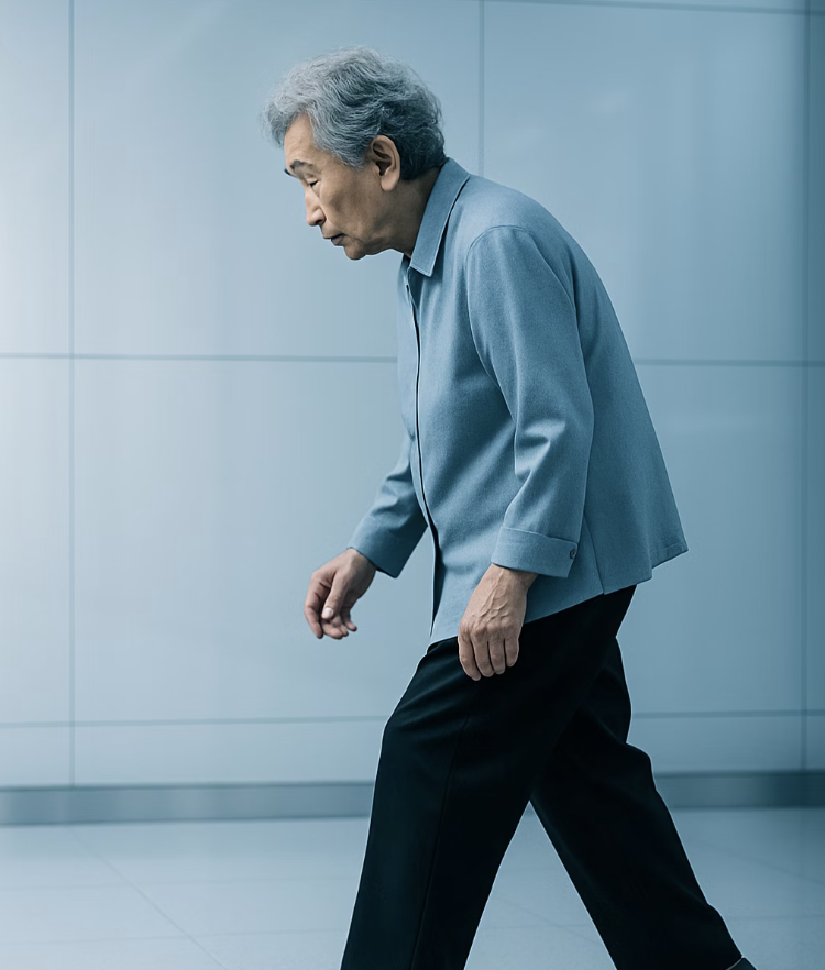 5. 자세가 구부정해지고 자꾸 넘어진다