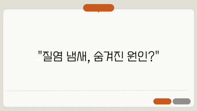 질염 냄새, 원인과 관리 방법 알아보기