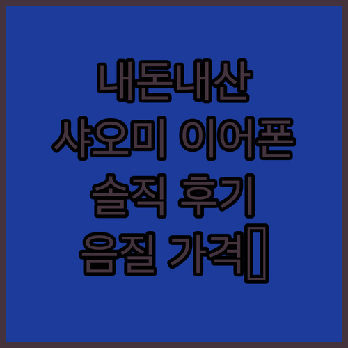 내 돈 주고 산 샤오미 블루투스 이어