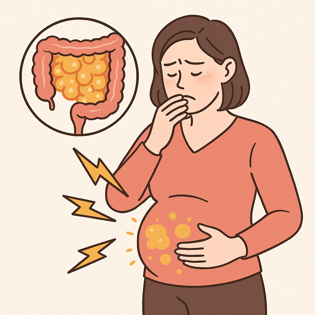 복부 팽만감이 느껴져요