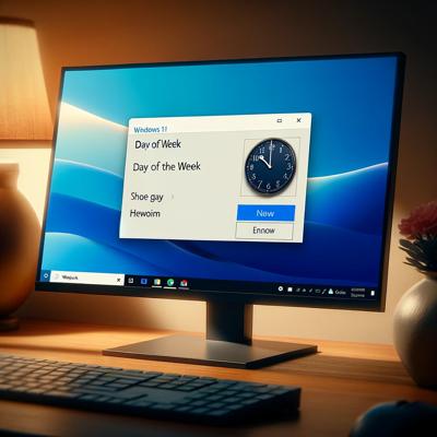 윈도우 11 시계 설정에서 요일을 표시하는 방법