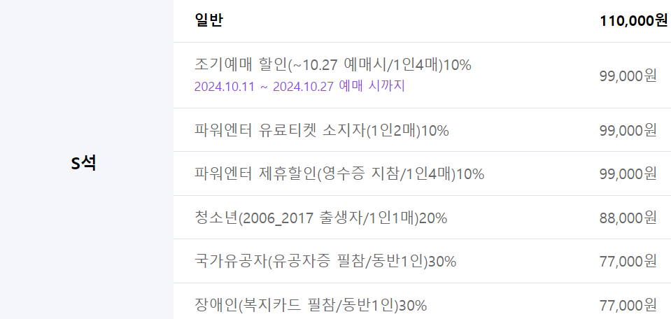 뮤지컬 명성왕후 입장료 정보
