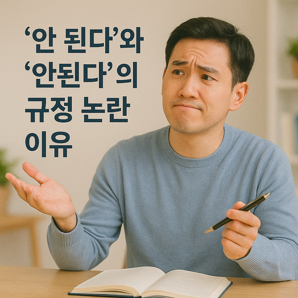 안 된다와 안된다의 규정 논란 이유