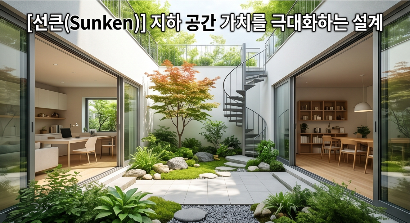 선큰(Sunken) : 지하를 1층처럼, 공간 가치를 극대화하는 설계 실무 가이드 대표 이미지