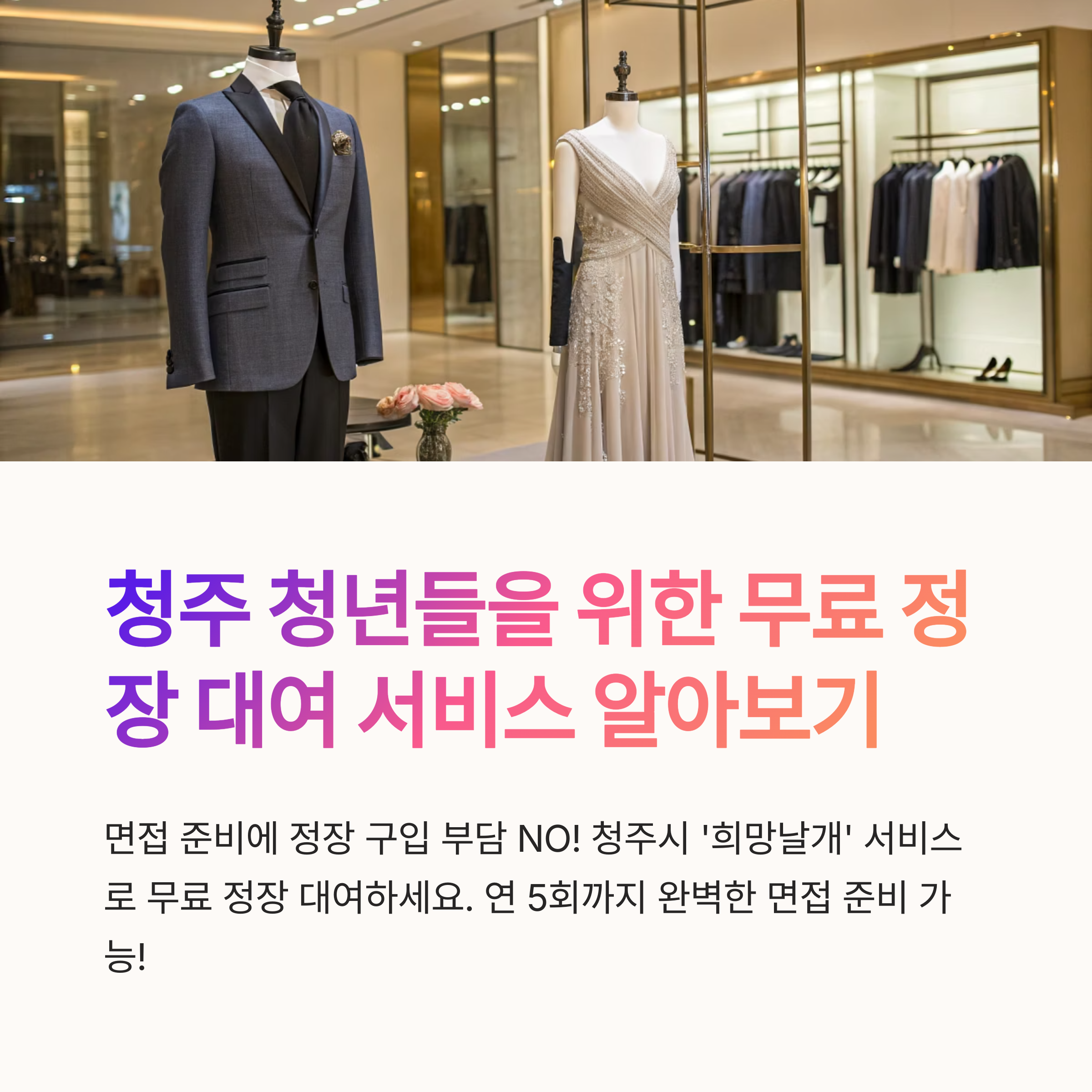 청주 면접 정장 대여 실속 있는 선택법