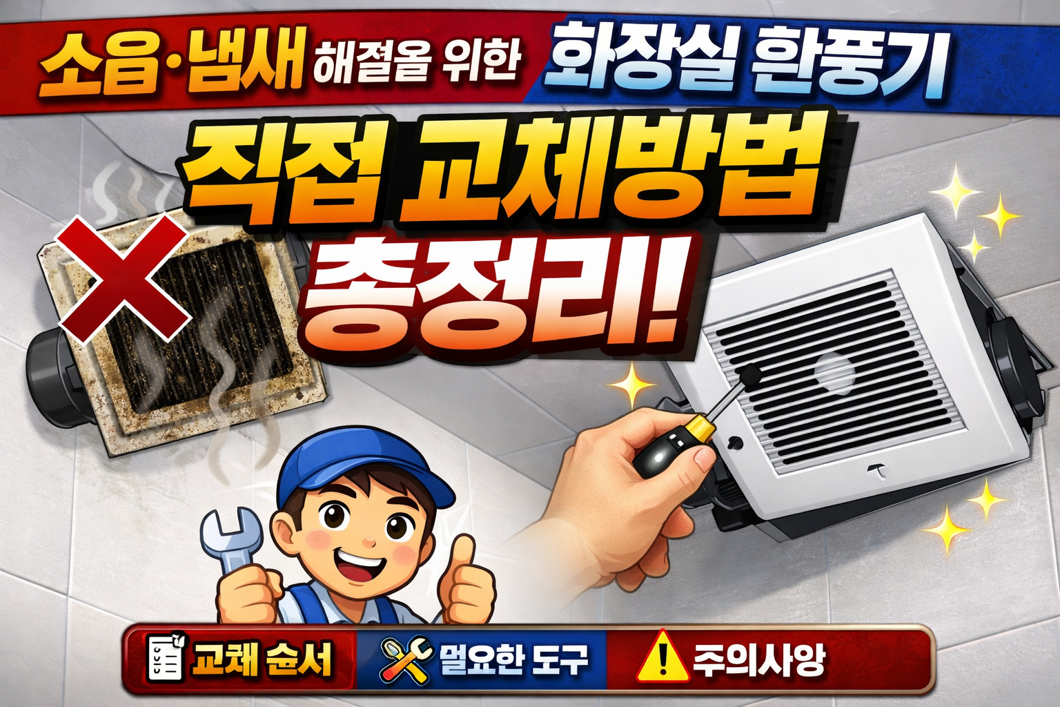 화장실 환풍기 교체방법