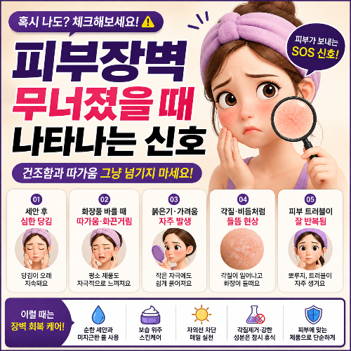 피부장벽 무너졌을때 신호