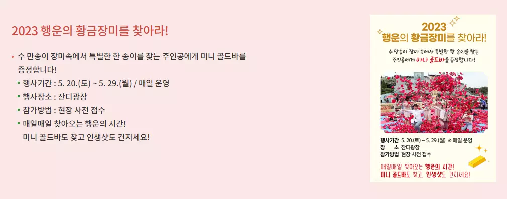 곡성세계장미축제 이벤트
