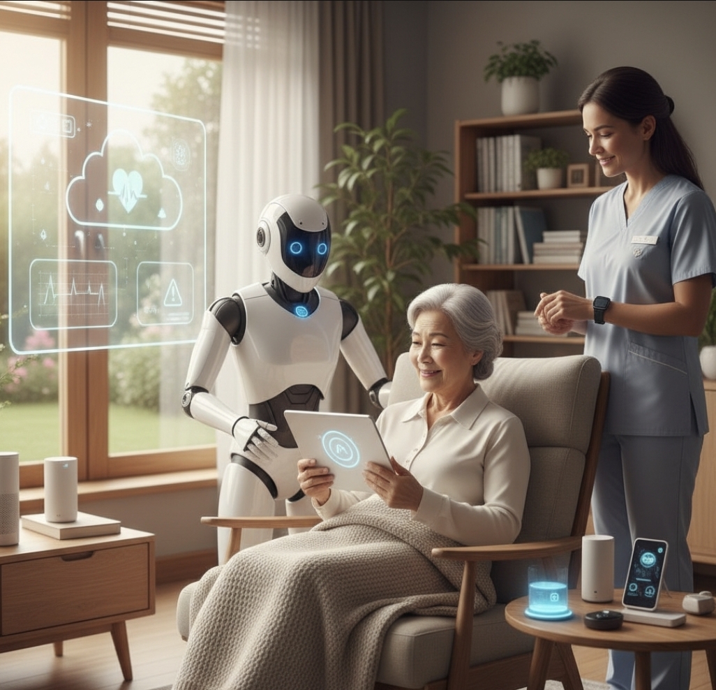 노인 돌봄 로봇과 AI 기술