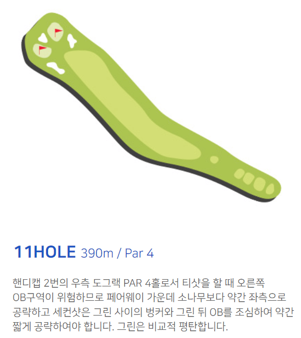 골프존카운티 오라 코스공략도 11