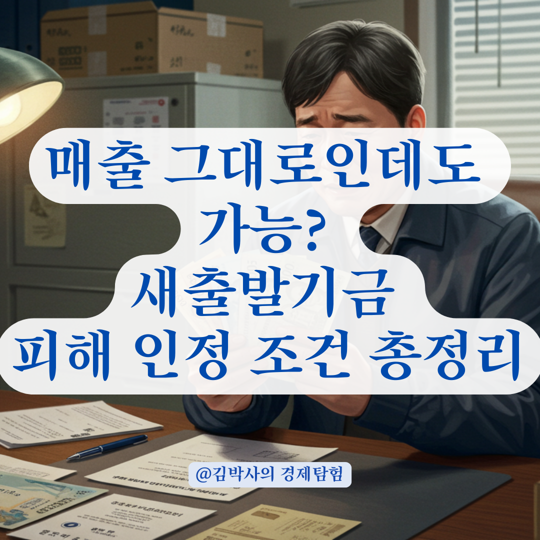 매출 감소 없이도 가능, 새출발기금 피해 인정 기준 분석.