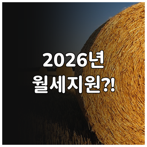 2026년 원주시 청년월세지원 자격과..