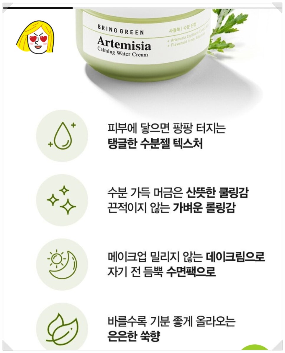 브링그린 사철쑥 수분크림