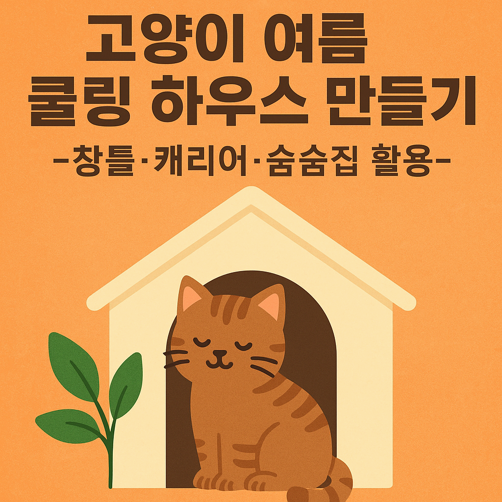 고양이 여름 쿨링 하우스 만들기 – 더위를 피하는 고양이만의 공간 만들기