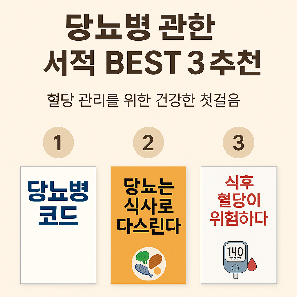 당뇨병 책 추천 3선
혈당 조절을 위한 건강서적 모음
간헐적 단식, 식사 조절 등 당뇨 실천 책