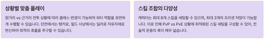 더 스타라이트의 혁신적인 듀얼 클래스 시스템 정리 이미지