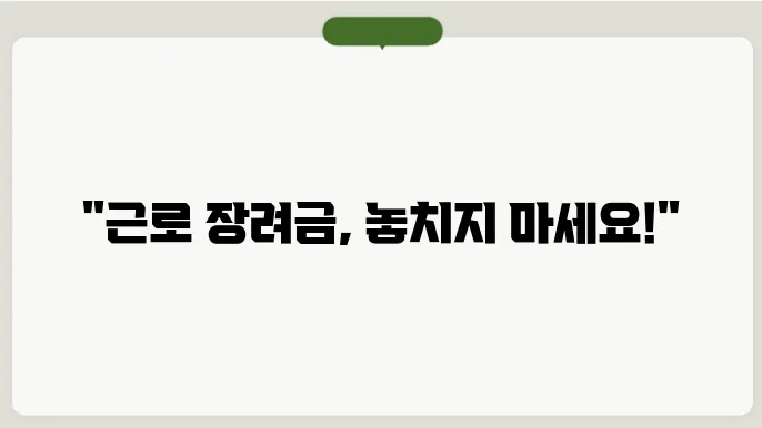 근로 장려금 신청 후 진행 과정