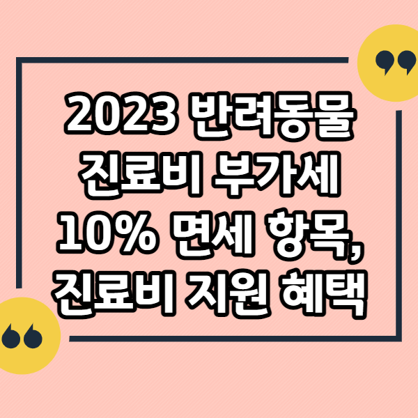 반려동물-진료비-부가세-면세