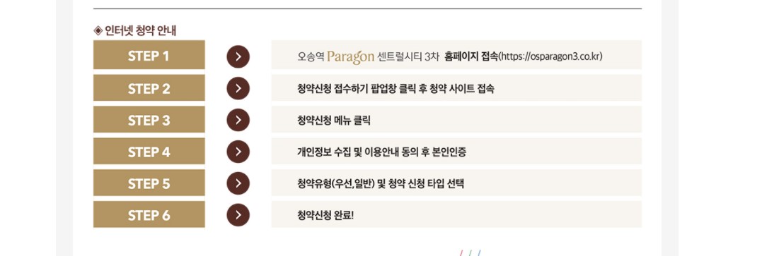 오송 파라곤 3차 청약 방법