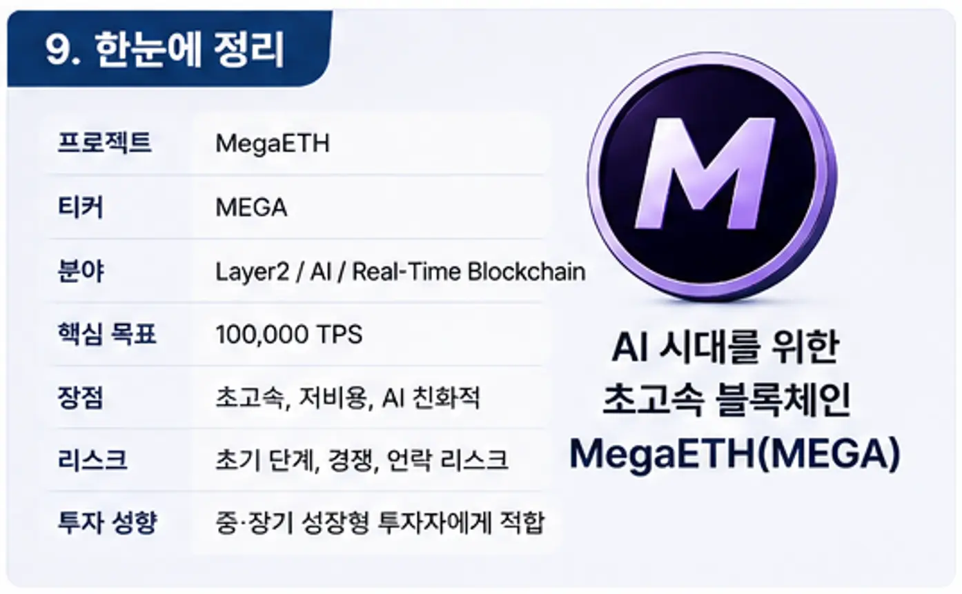메가 코인 한 눈 정리