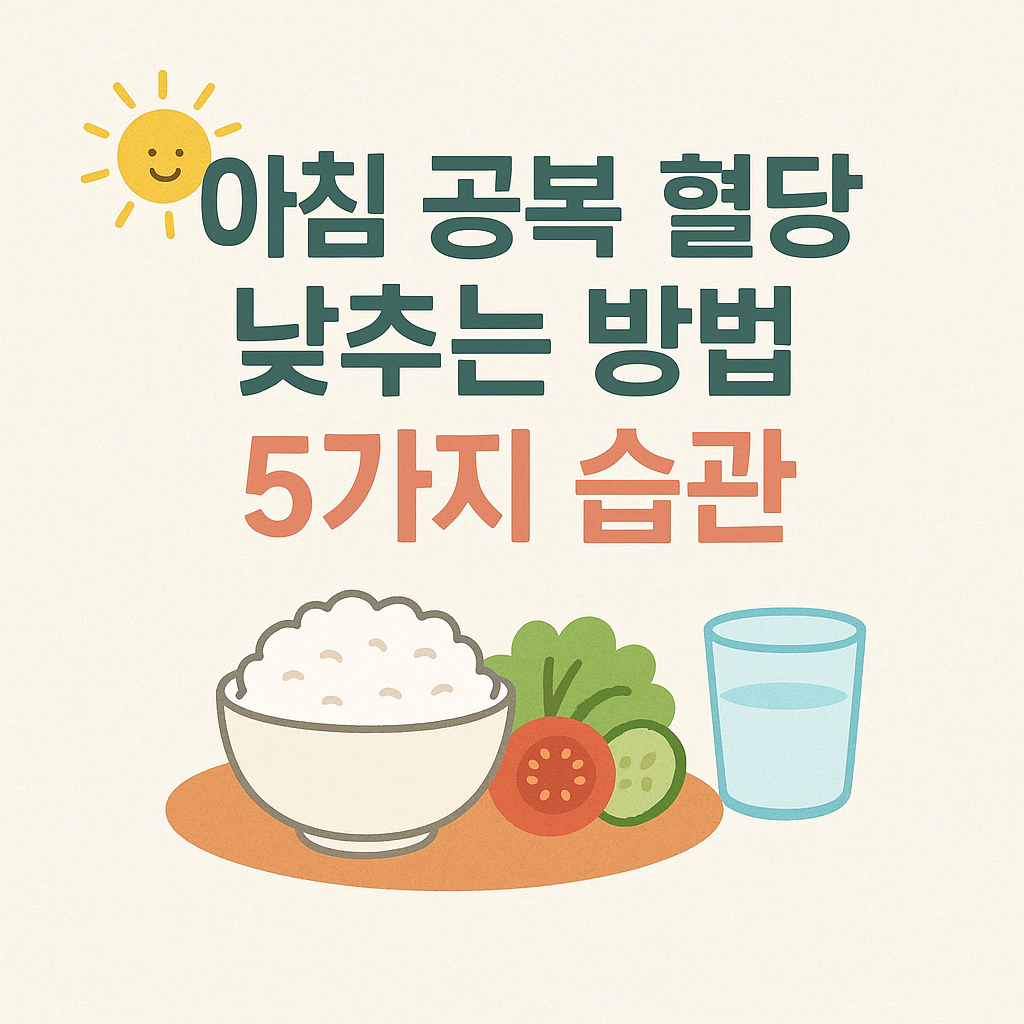 아침 공복 혈당 낮추는 방법