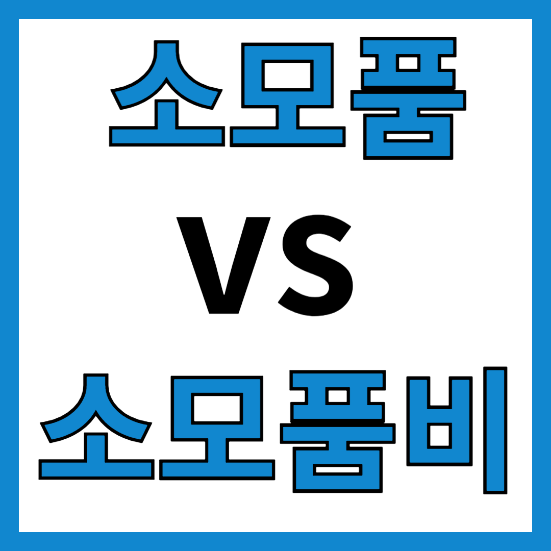 소모품과 소모품비 차이점