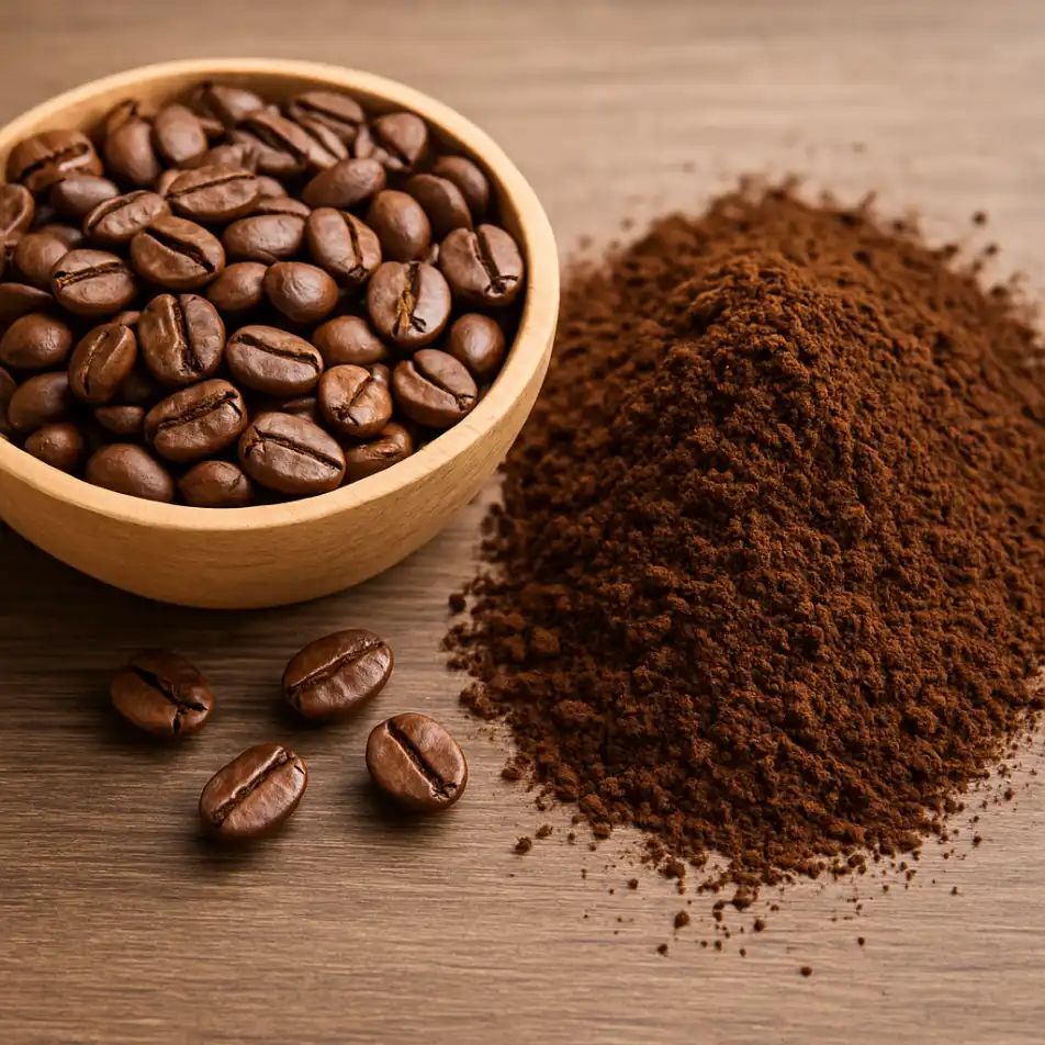 일반원두-분쇄원두가-나란히-있음