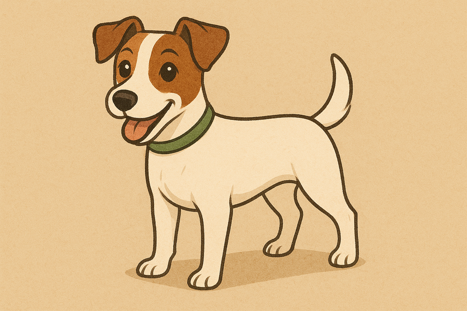 영화 마스크에 나왔던 주인공의 반려견인 잭 러셀 테리어 견종이 웃고있는 그림