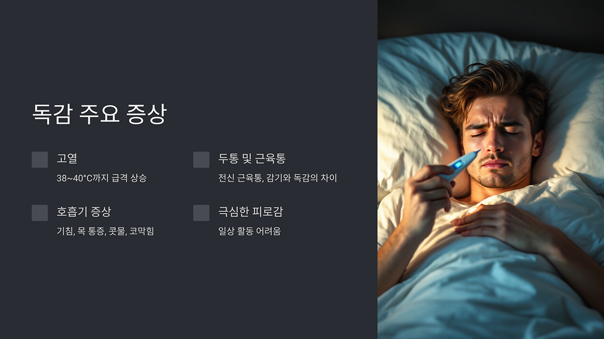 독감의 주요 증상