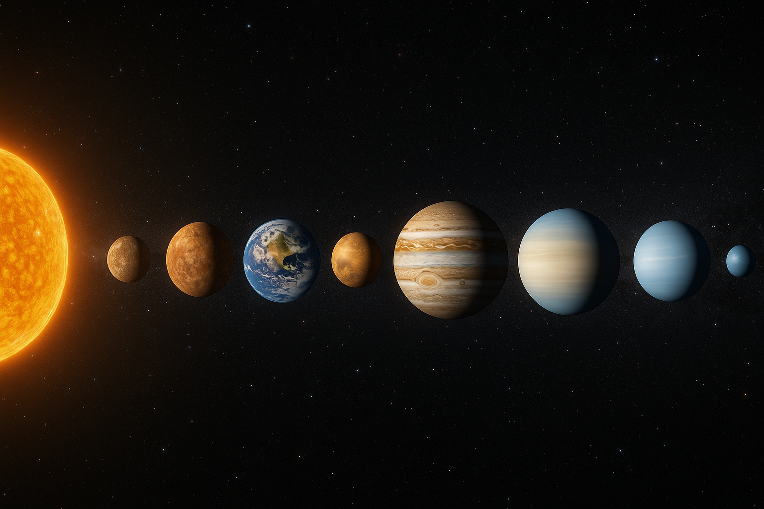 태양계 행성들의 독특한 특징관련 이미지