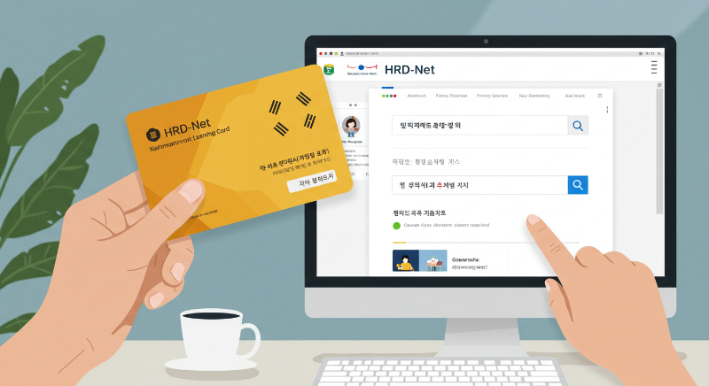 HRD-Net에서 '민간 자격' 훈련 과정 검색