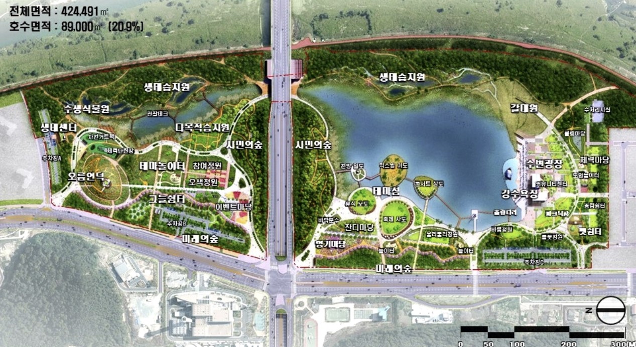 갑천생태호수공원 조감도