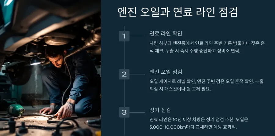 엔진오일과-연료라인-점검