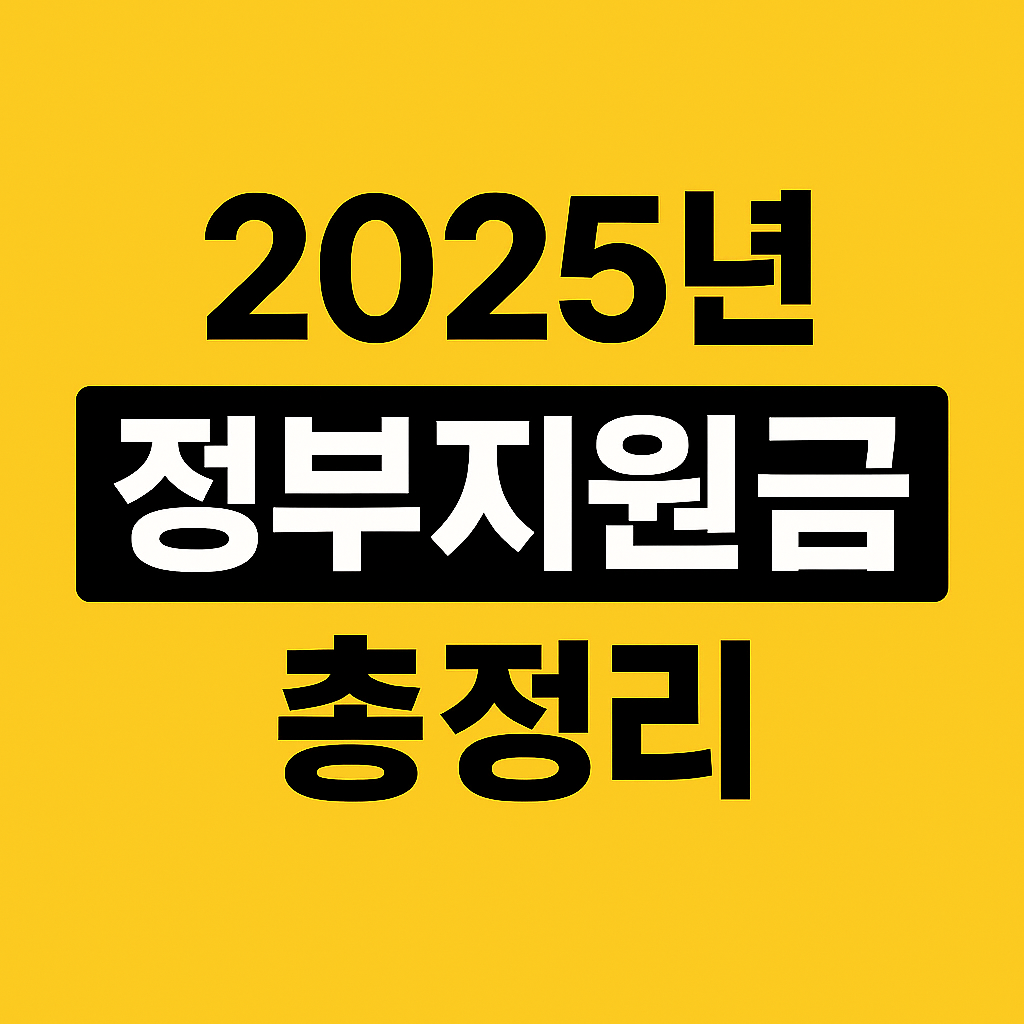 2025년 정부지원금 총정리
