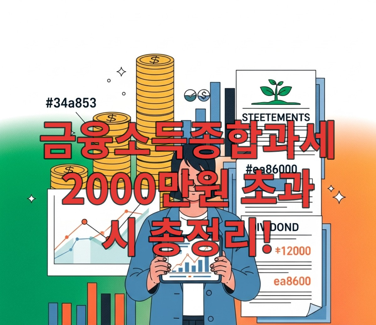 금융소득 2000만원 초과 시 종합과세를 이해하고 현명하게 재테크 전략을 세우는 사람의 모습