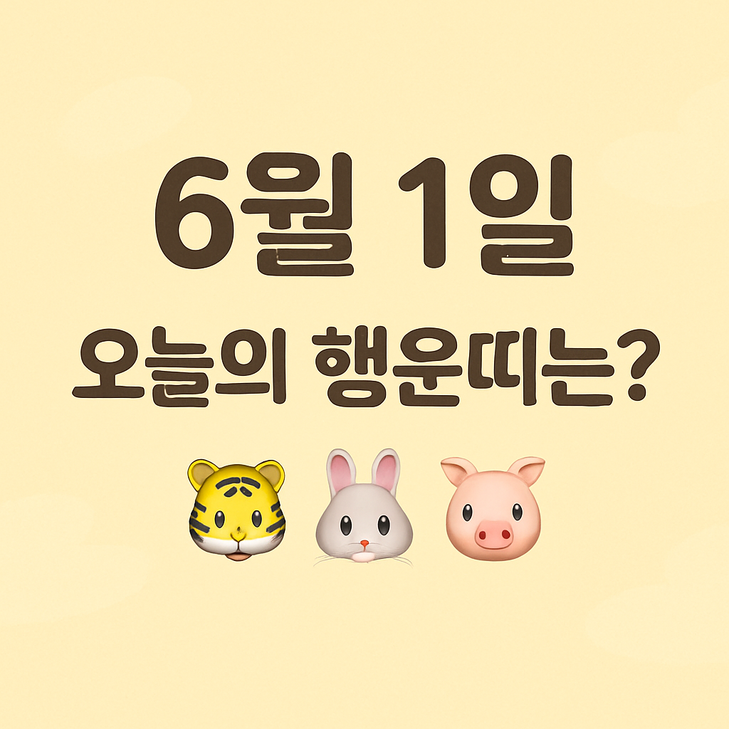#오늘의운세#6월1일