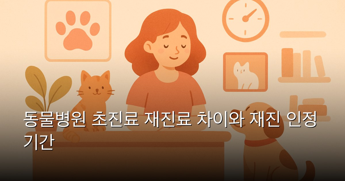 동물병원 초진료 재진료 차이와 재진 인정 기간