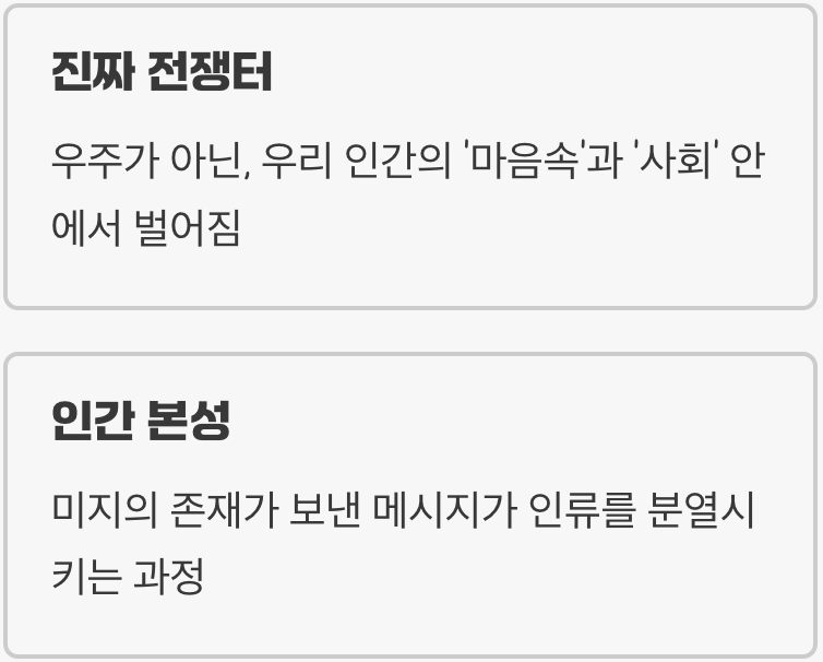 단순한 우주 전쟁 이야기가 아닙니다