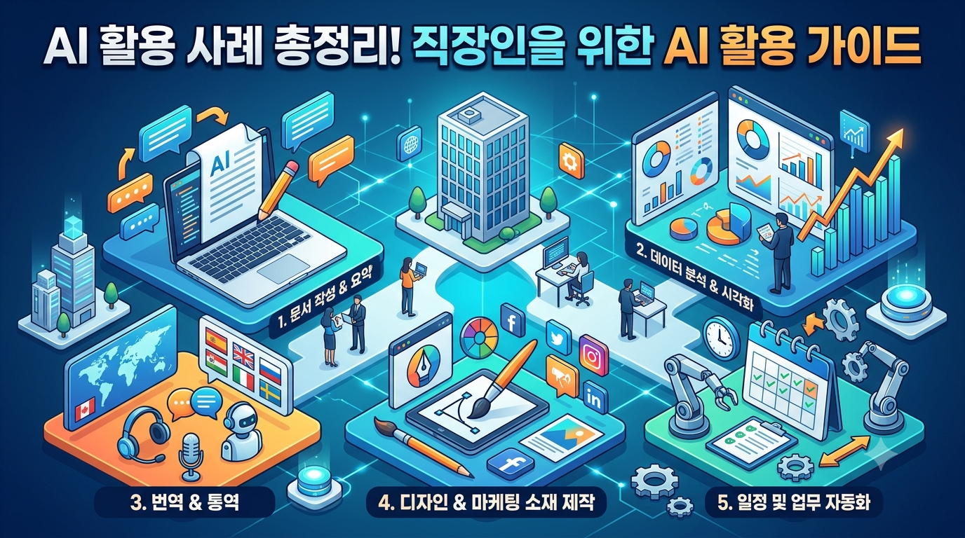 AI 활용 사례 총정리! 직장인이 알아두면 좋은 인공지능 활용 방법