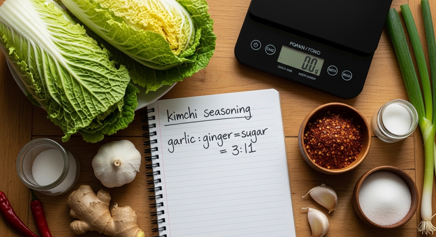 절임배추 40kg 양념 비율