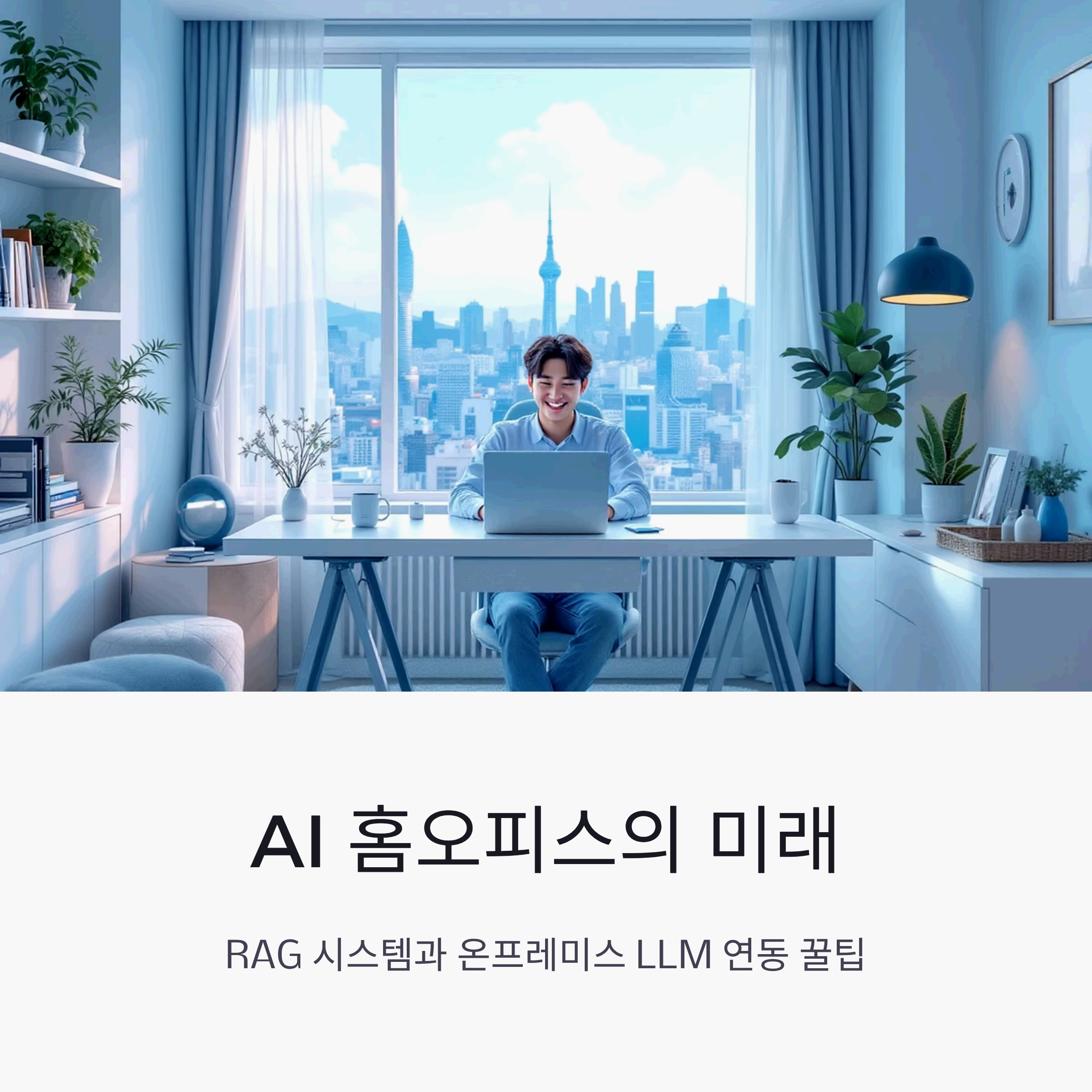 home office with AI technology