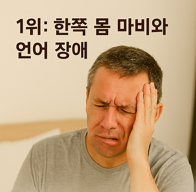 한쪽 몸 마비와 언어 장애