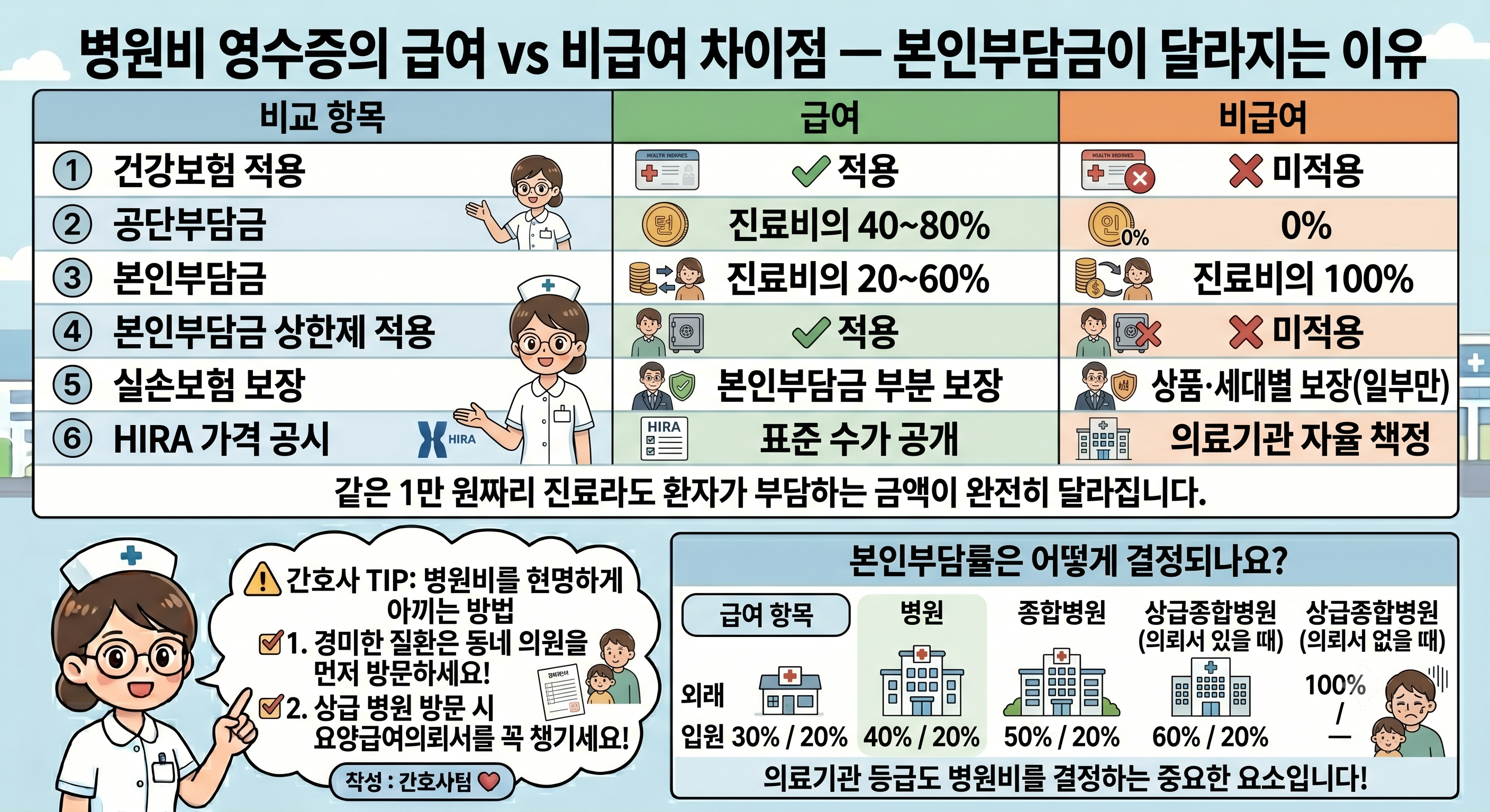 병원비 영수증의 급여 VS 비급여 차이점