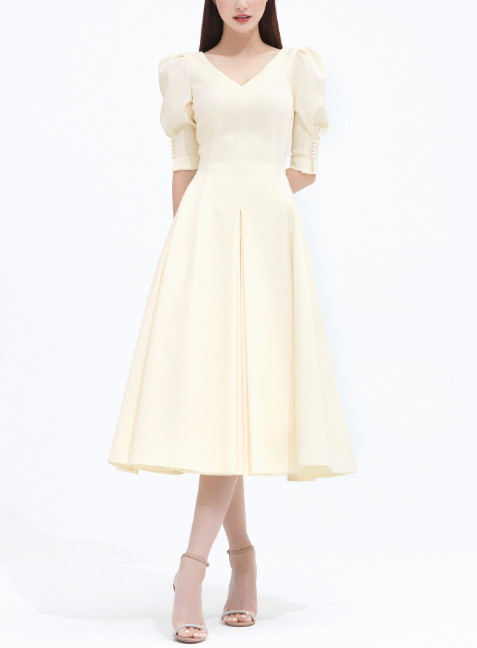 화려한 날들 18회 박정연(박영라) 원피스: 고급스러움의 끝판왕 '아보아보' 옐로우 드레스