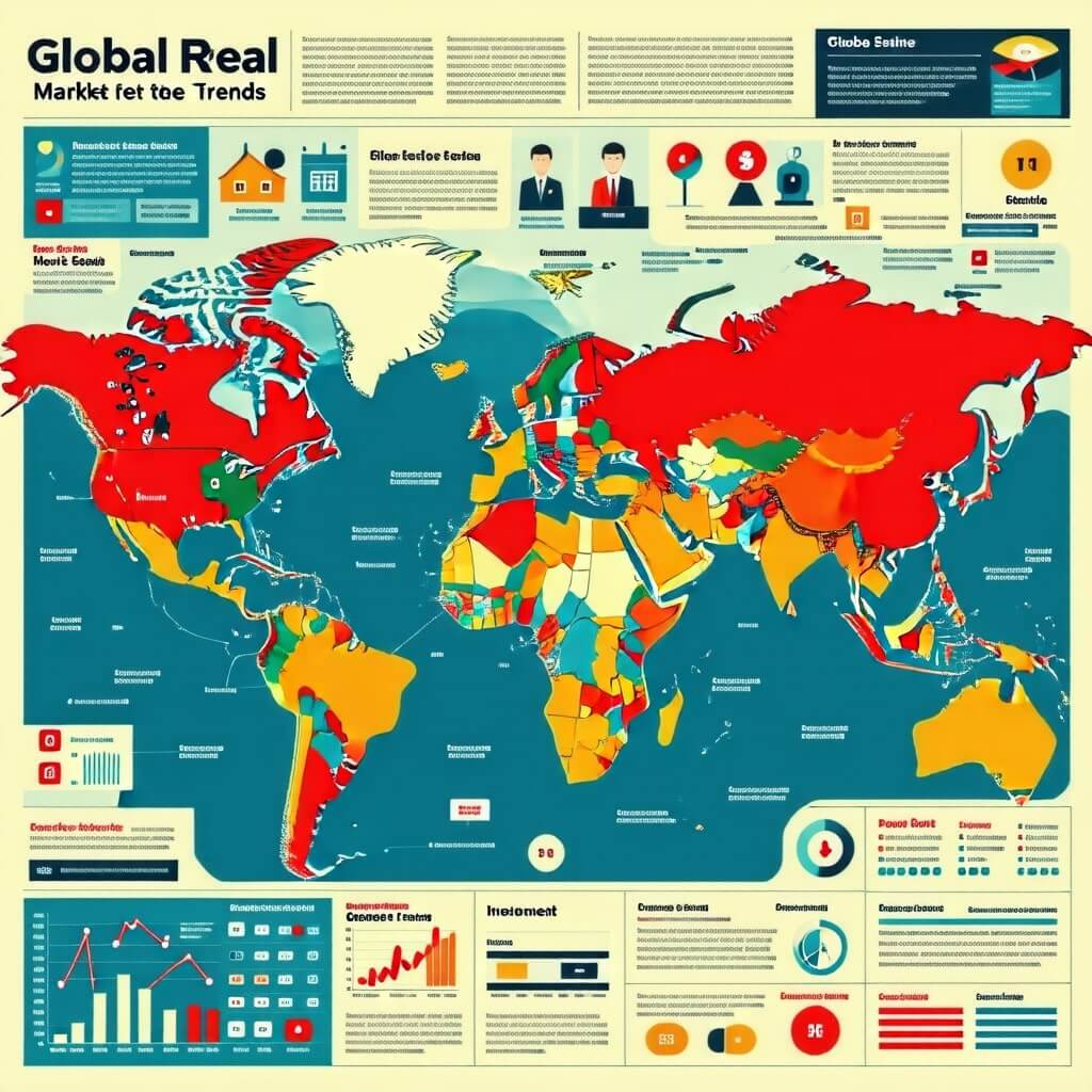 부동산 시장의 글로벌 트렌드: 세계 각국의 부동산 시장 트렌드를 비교한 이미지