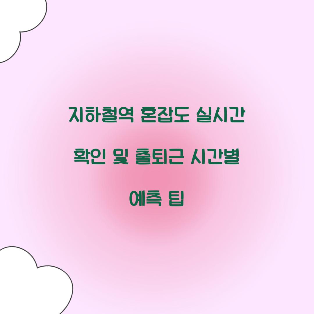 지하철역 혼잡도