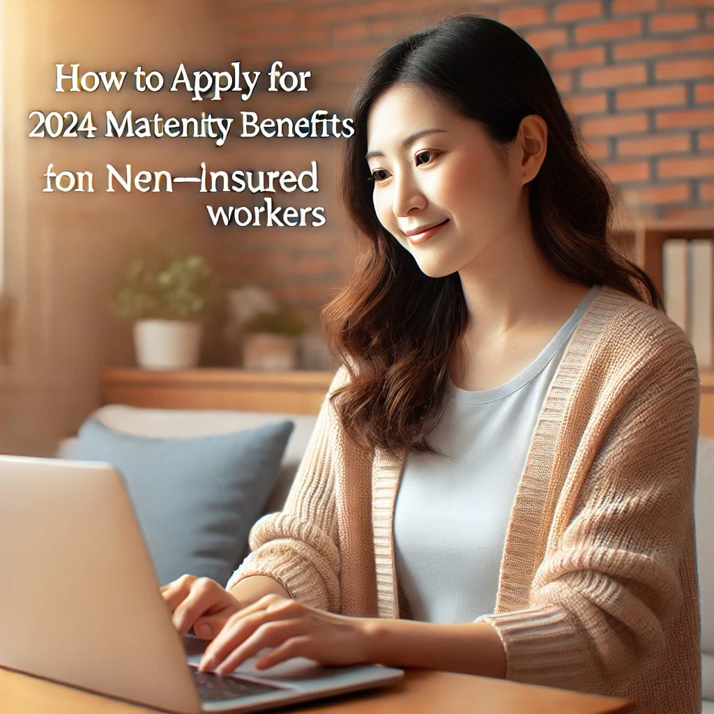 고용보험 미적용자 출산급여 신청 방법을 설명하는 여성
