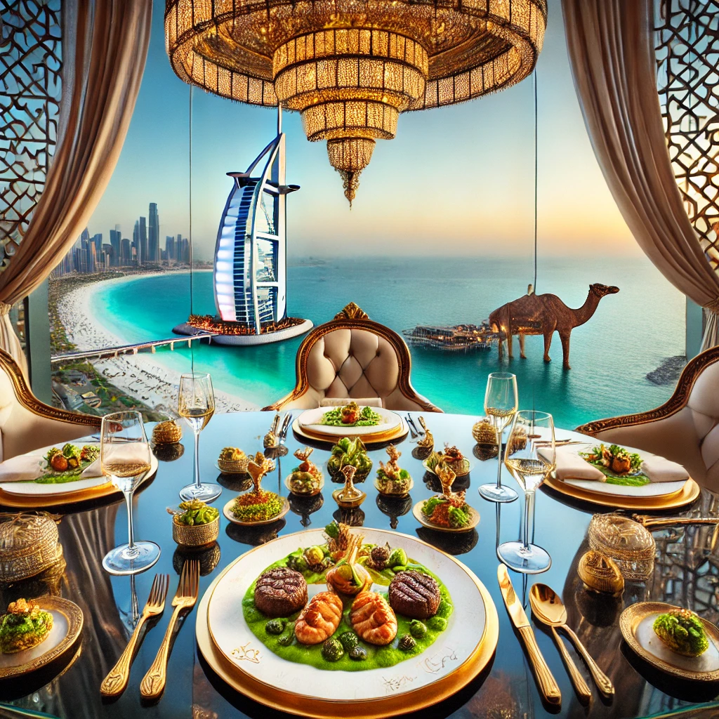 두바이 버즈알아랍 7성급 호텔 디너코스