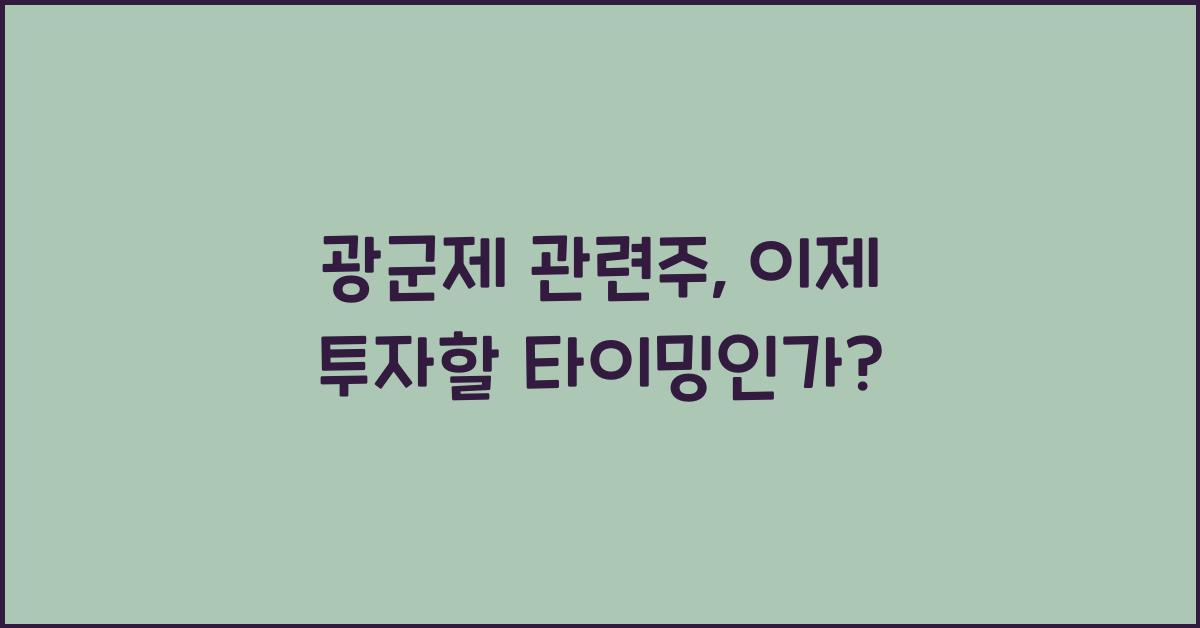 광군제 관련주